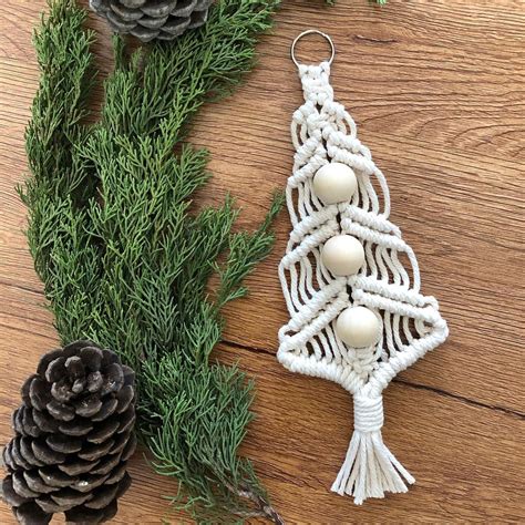 diy macrame christmas tree ornaments|More.